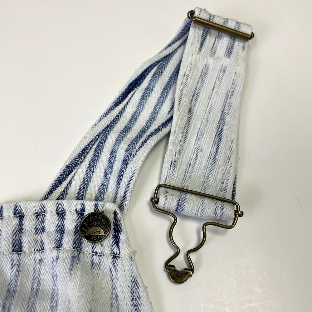 Faherty Topsail Overall Small Railroad Stripe Faded Boho Slouchy Classic - Picture 6 of 16
